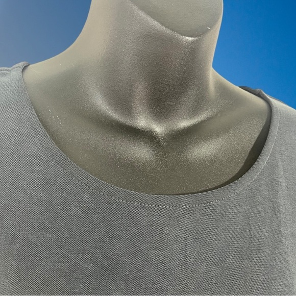 Tahari T-shirt Dress with Pockets Charcoal Grey Size X-Large - Picture 14 of 14